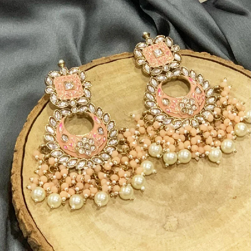 women chic earrings -Deep Enterprises Meenakari Dangler Earrings