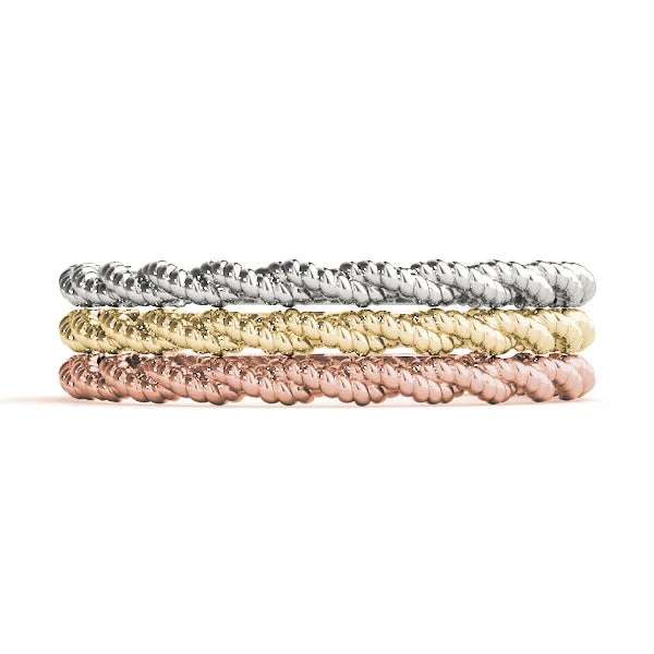 women eternity bands wedding rings -Twisted Stackable Rings